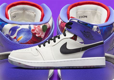 jordan valentine's day flower shoes